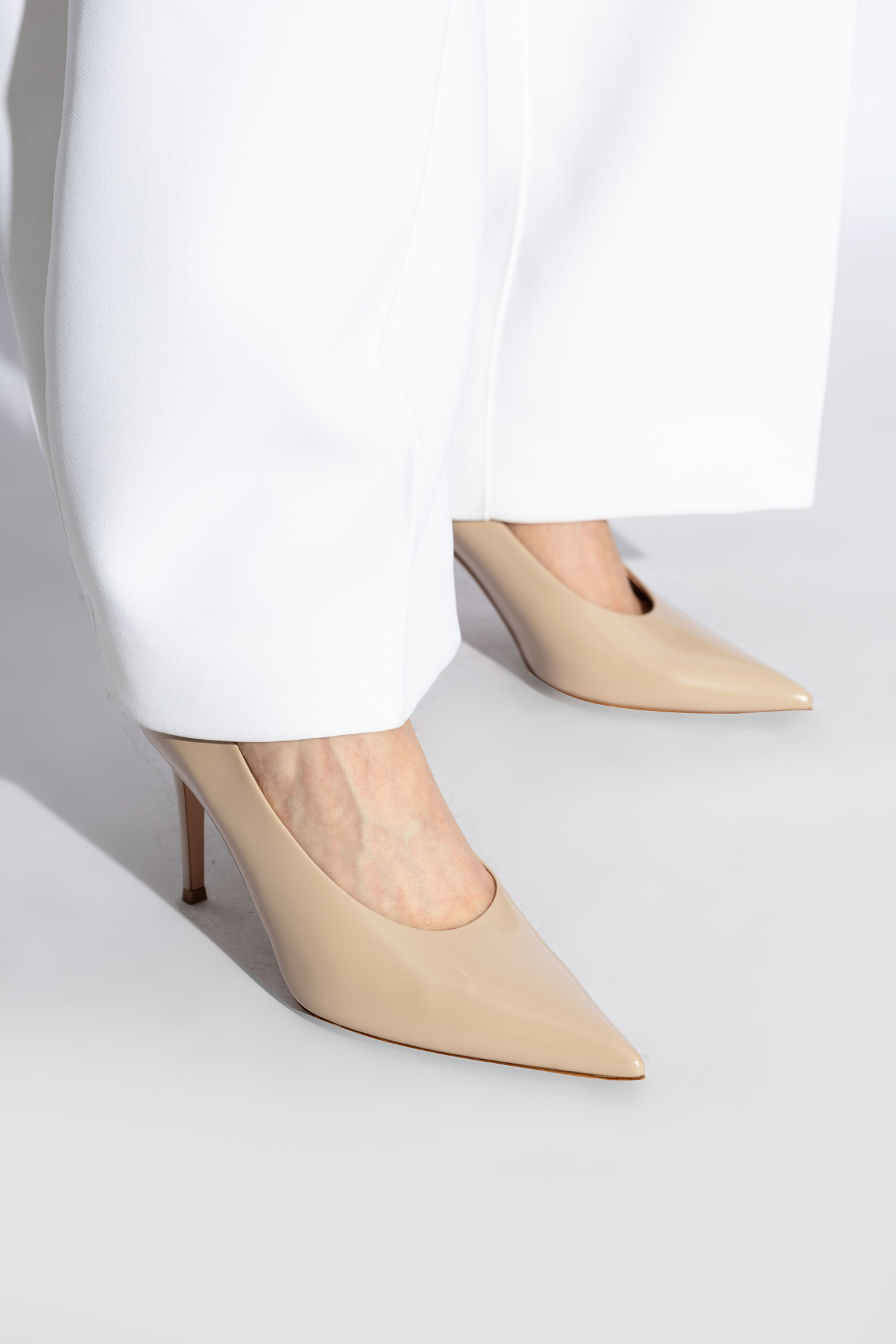 GIANVITO ROSSI ホインテットトゥヒルフツ G8020600RICC45 CAMEL Gianvito Rossi Cream Platform Boots Size 6.5 NWOB #65 | eBay